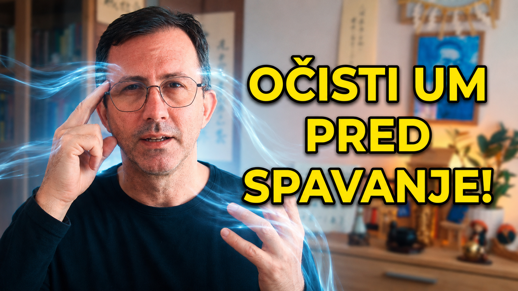Reiki majstor učitelj Danijel Salijević pokazuje tehniku za čišćenje uma i bolji san.